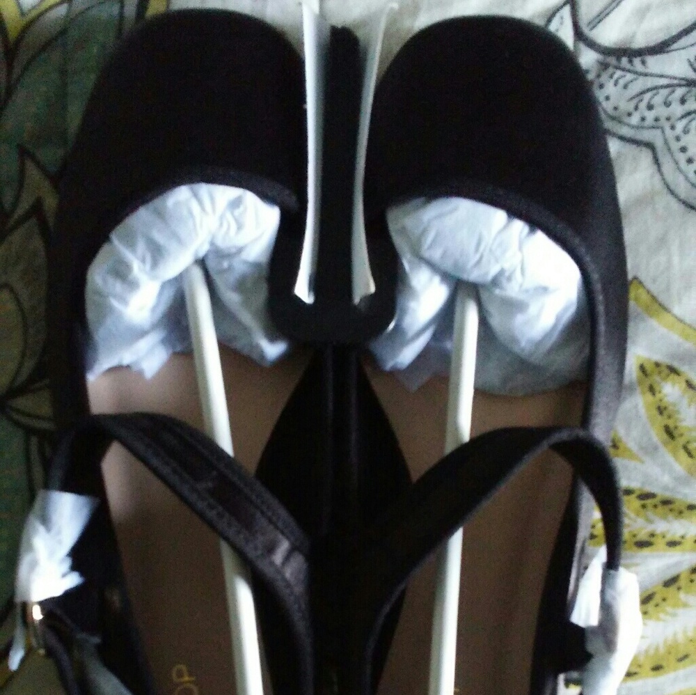Topshop Black MaryJane flat shoes 7.5